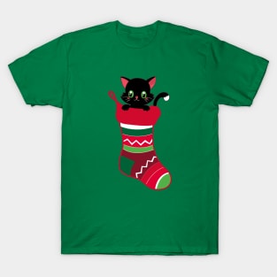 Cute Kitten Christmas Stocking Stuffers Cat Gift Shirt for Cat Lovers T-Shirt